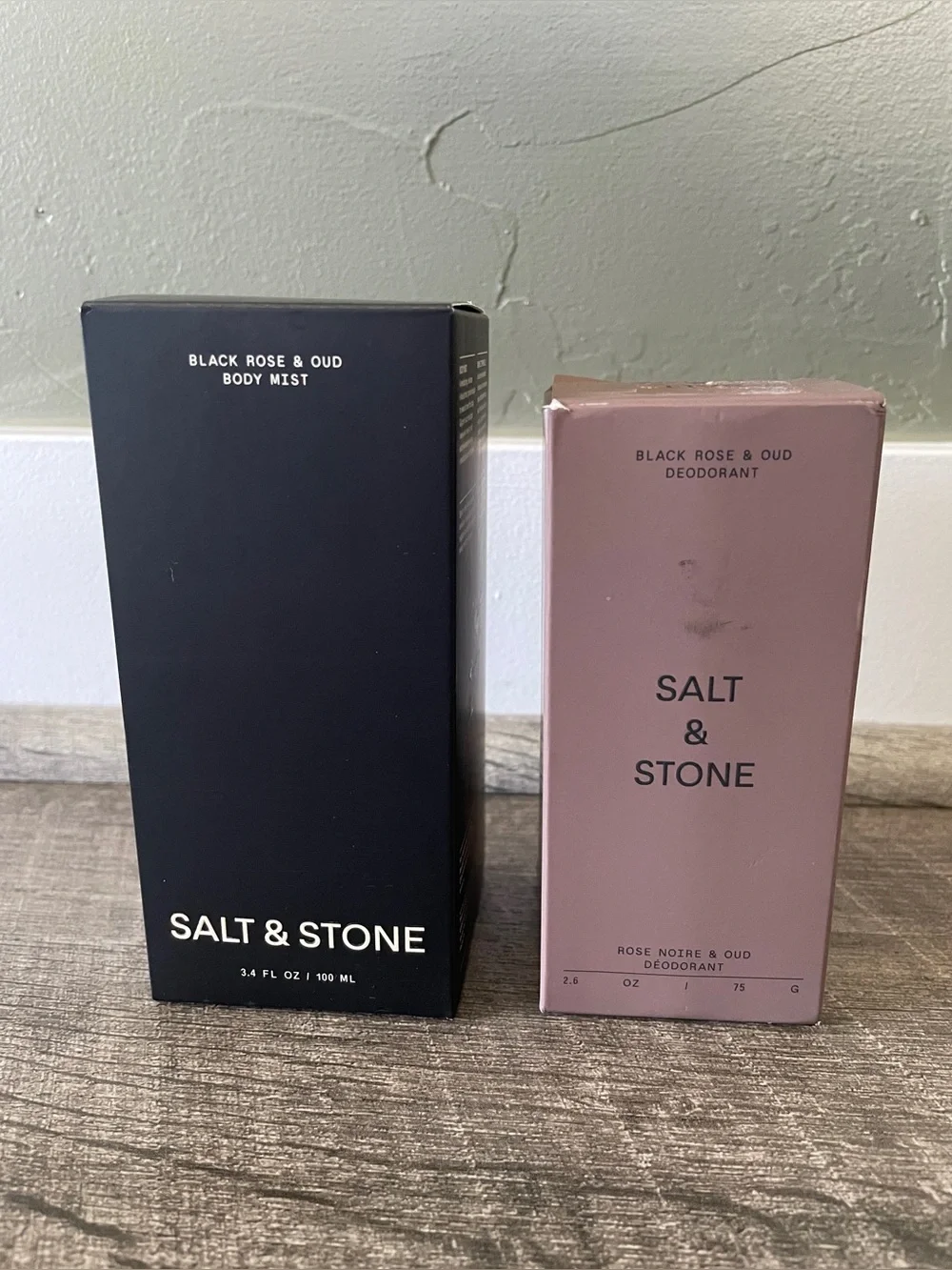 🆕NIB SALT & STONE Black Rose & Oud Women’s Deodorant & Fragrance Set 🥀